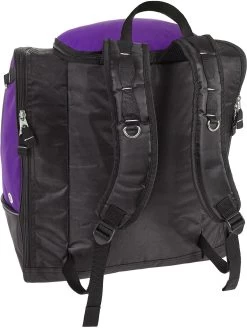 Athalon Two Piece Deluxe Bag Set -Ski Equipment Store 85536424 138 PURPLE BLACK Bootbag Back with backpack straps