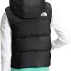 The North Face Reversible North Down Hooded Vest- Girls