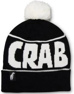 Crab Grab Pom Beanie -Ski Equipment Store max 3359646 crab grab snowboard beanies pom black white front