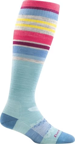 Darn Tough Glacier Stripe Over The Calf Sock 2020 -Ski Equipment Store max 6136031 1895 Light Blue